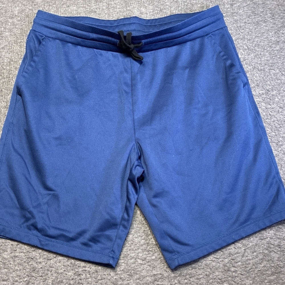 32 Degrees Cool Shorts Workout Exercise Running Men XL Blue Drawstring Soft